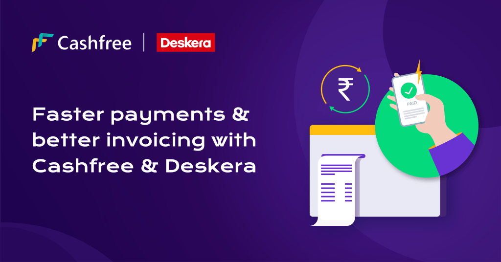 Faster payments at Deskera using Cashfree link